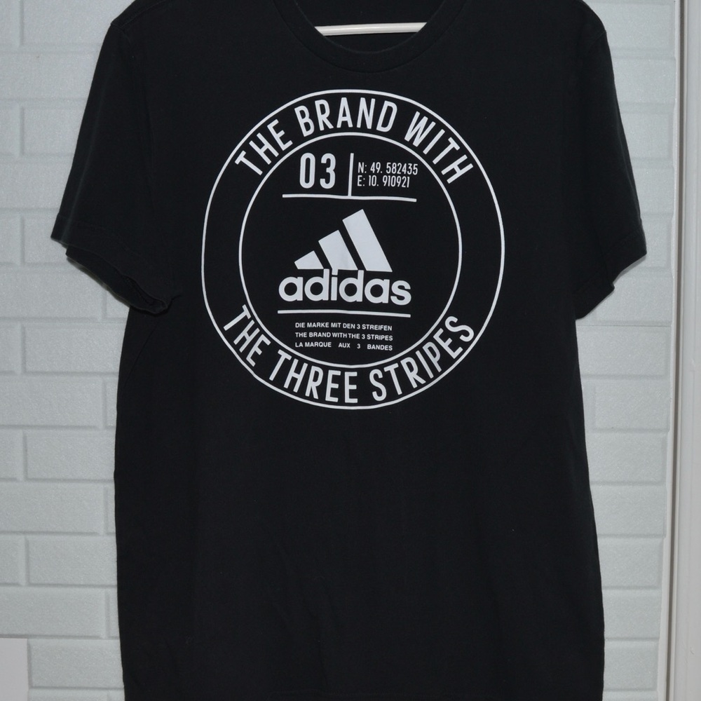 Adidas Black and White Logo T-Shirt